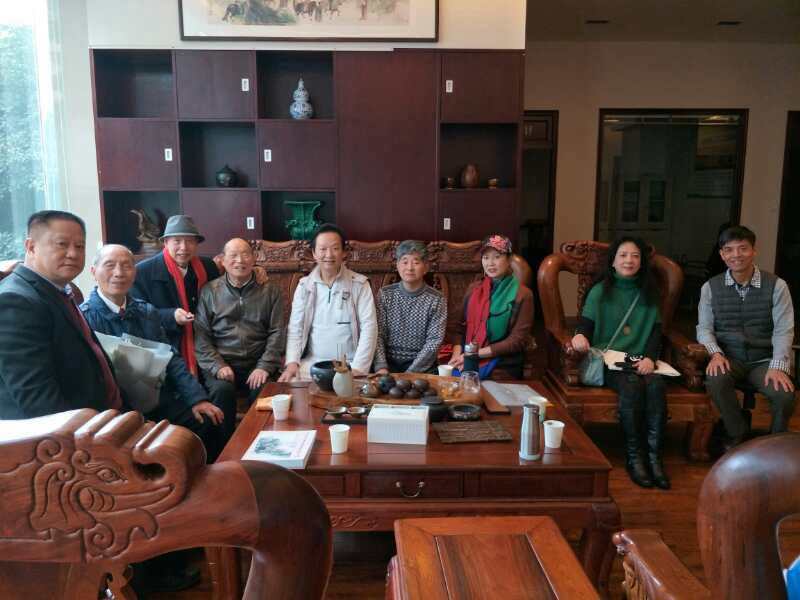 欢迎台湾中华世纪书画协会郭将军和公子郭耀华先生。